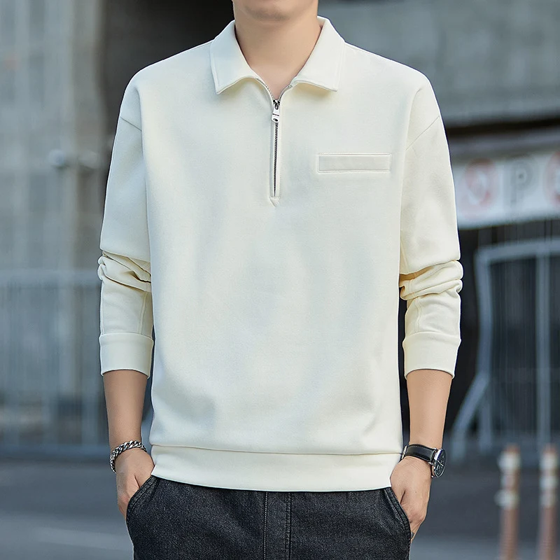 Herren Halbzip-Sweatshirt mit Polokragen und Brustleistentasche Nord Taschen