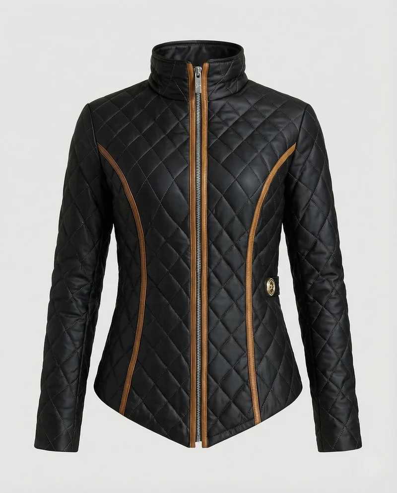Damen Steppjacke mit Stehkragen