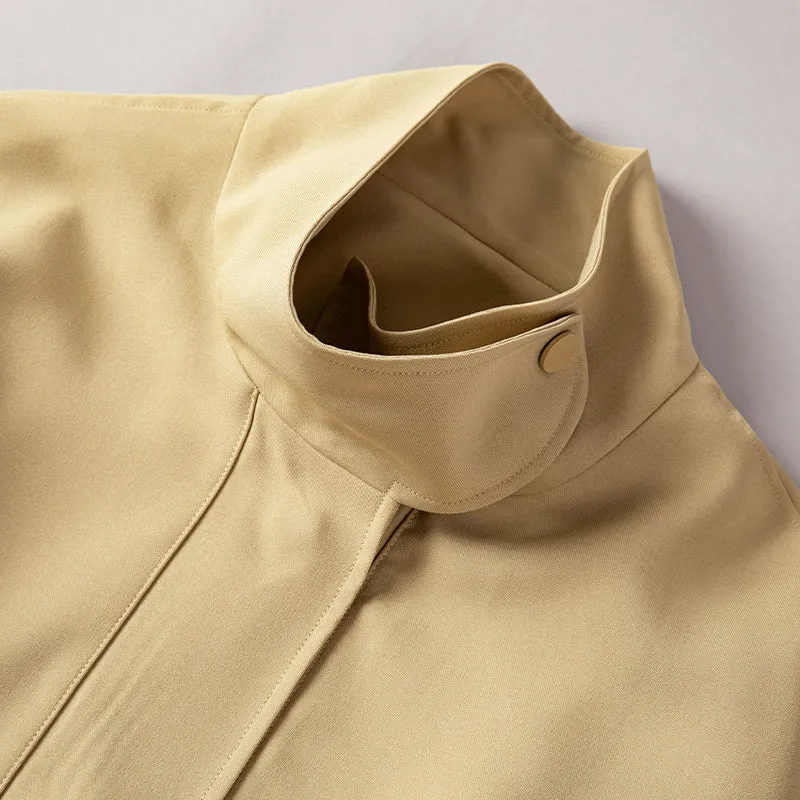 Damen Trenchcoat mit Bindegürtel und abnehmbarem Cape-Detail Nord Taschen