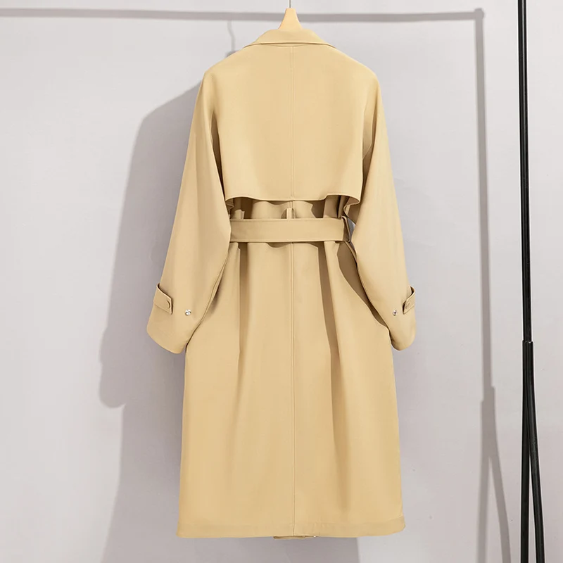 Damen Trenchcoat mit Bindegürtel und abnehmbarem Cape-Detail Nord Taschen