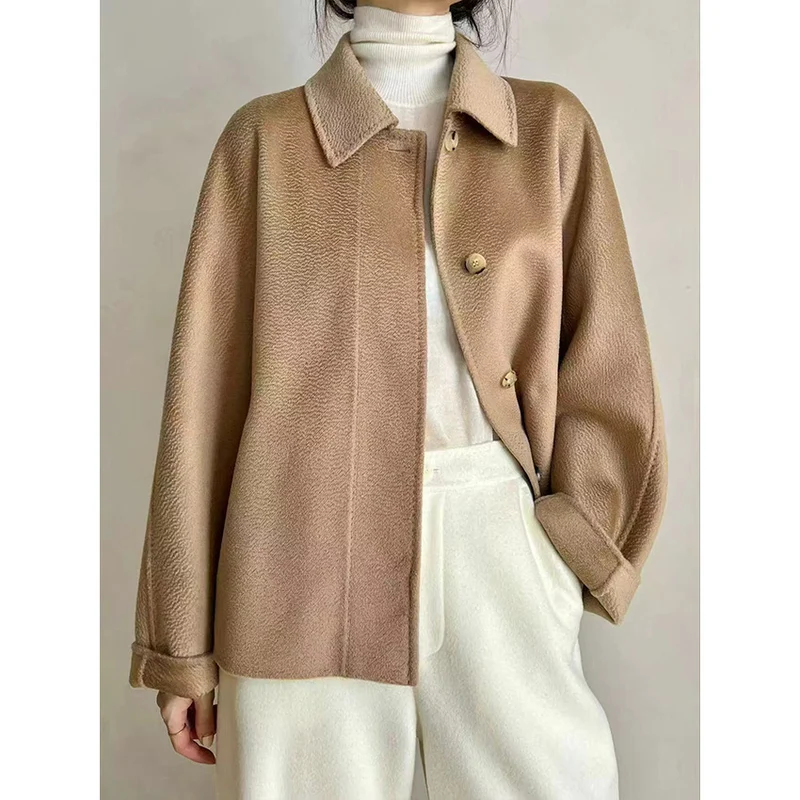 Damen Teddyjacke mit Hemdkragen und verdeckter Knopfleiste Nord Taschen
