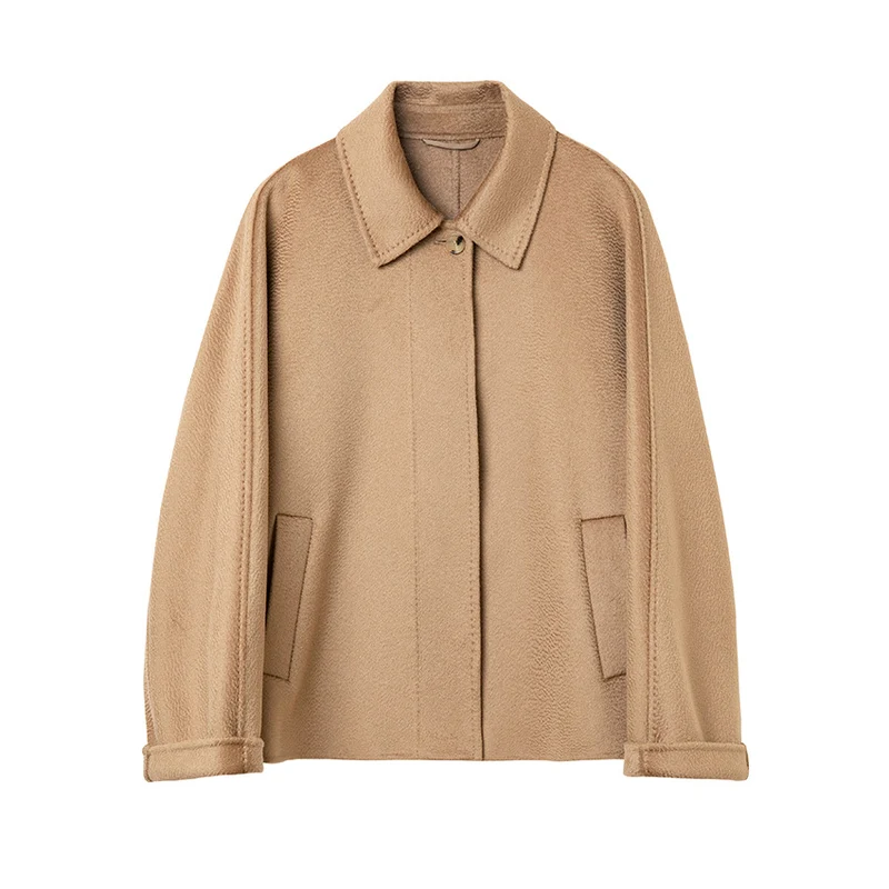 Damen Teddyjacke mit Hemdkragen und verdeckter Knopfleiste Nord Taschen