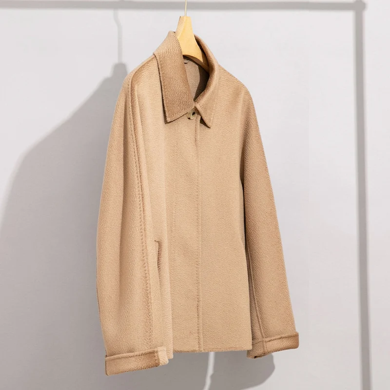Damen Teddyjacke mit Hemdkragen und verdeckter Knopfleiste Nord Taschen