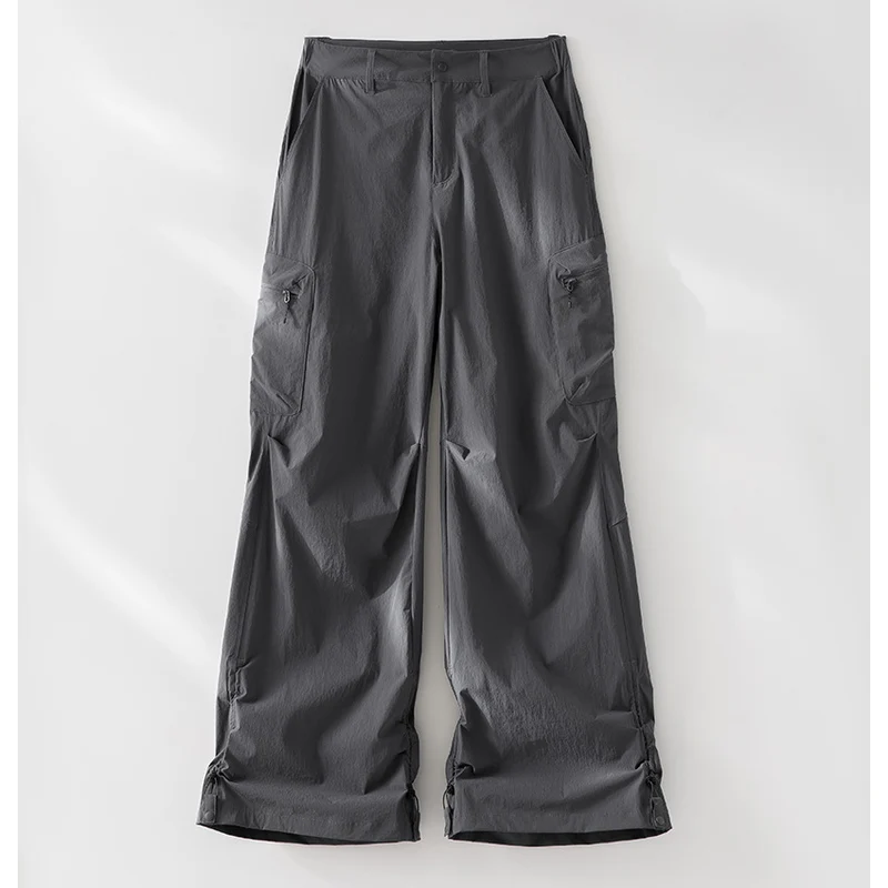 Damen Technische Weite Cargo-Hose mit verstellbarem Saum und Mehrfachtaschen Nord Taschen