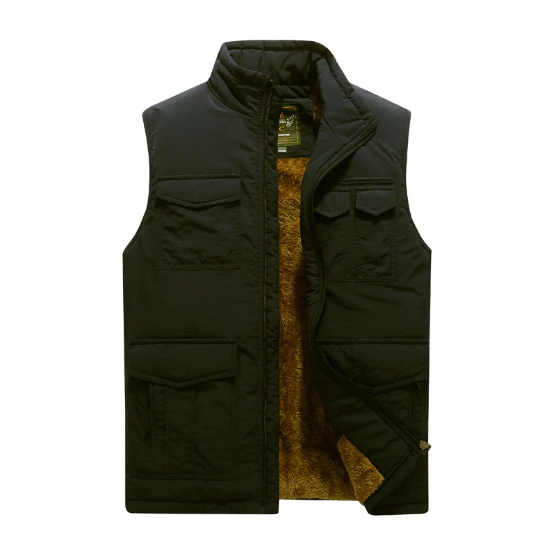 Herren Outdoor‑Utility‑Weste mit wärmendem Teddyplüschfutter und Mehrfachtaschen Nord Taschen