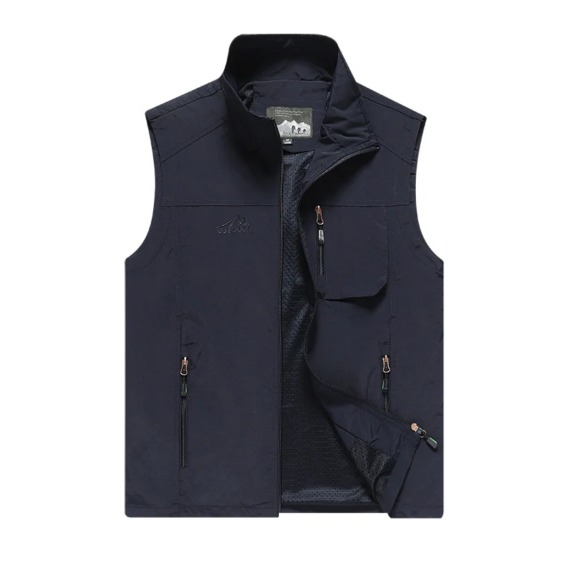 Herren Outdoor-Utility-Weste mit Mesh-Futter, wasserabweisender Nylonoberfläche und Multifunktionstaschen Nord Taschen