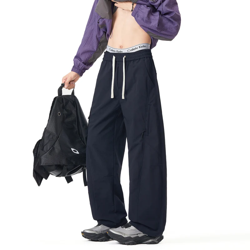 Herren Weite Tech‑Cargohose mit Tunnelzugbund und Reißverschlusstaschen Nord Taschen