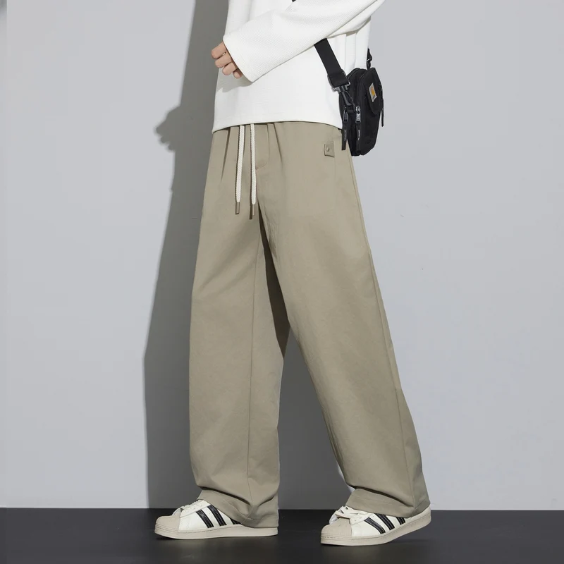 Herren Weite Relaxed‑Fit Stoffhose mit Tunnelzug & Bügelfalte Nord Taschen