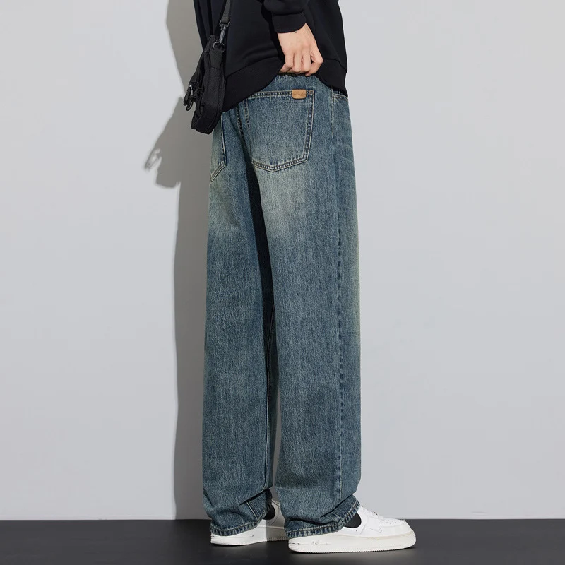Herren Weite Denim-Jeans im Vintage-Look mit tiefer Leibhöhe und lässiger Passform Nord Taschen