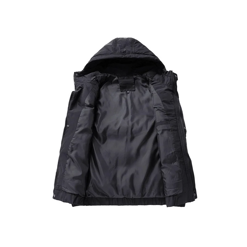 Herren Gesteppte Outdoor-Weste mit Kapuze, Cargo-Taschen und verstellbarem Saum Nord Taschen