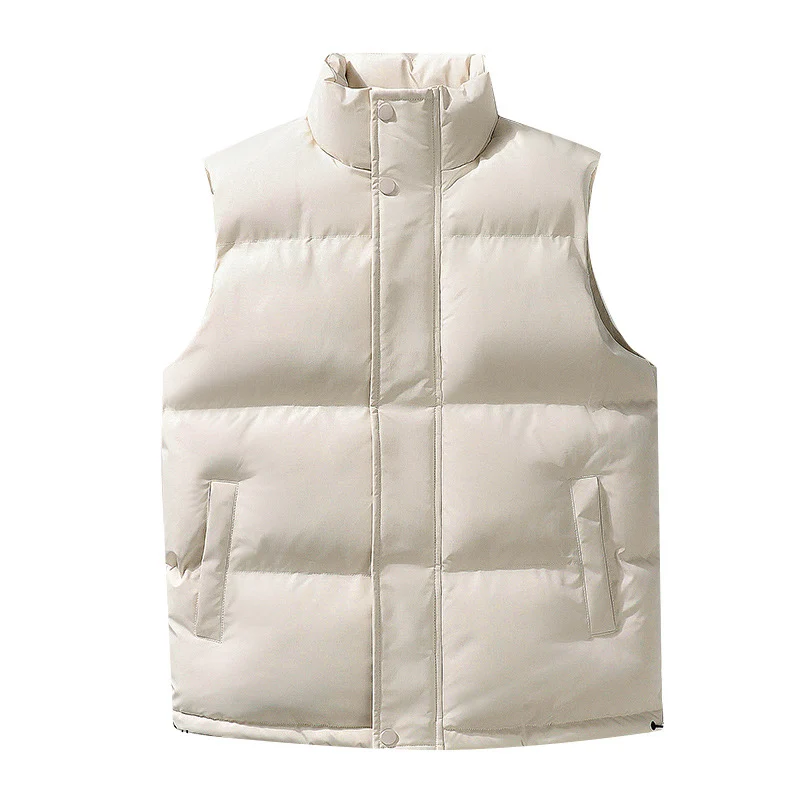 Damen Oversize Puffer‑Weste mit hohem Stehkragen, Frontblende und verstellbarem Kordelzugsaum Nord Taschen