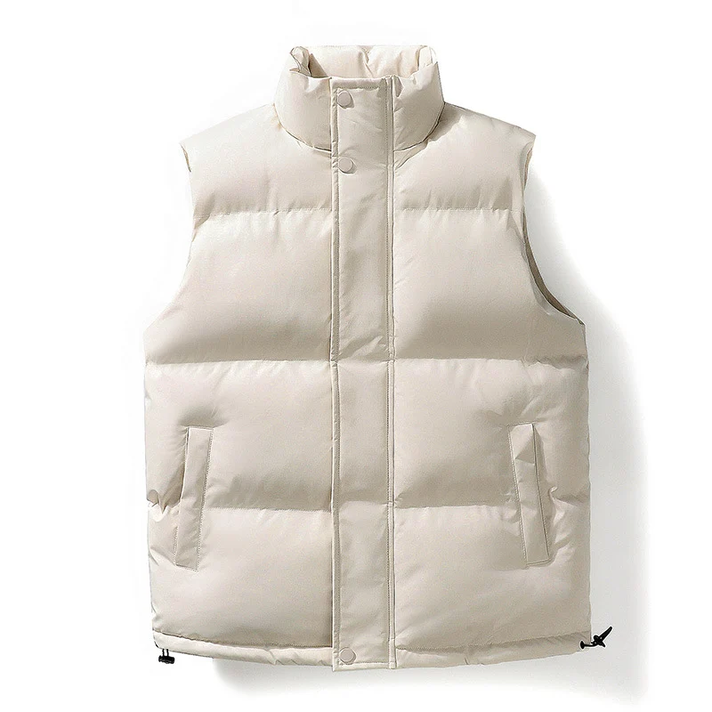 Damen Oversize Puffer‑Weste mit hohem Stehkragen, Frontblende und verstellbarem Kordelzugsaum Nord Taschen