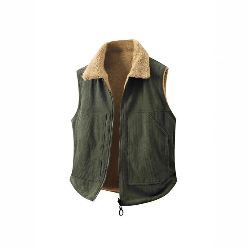 Damen Ärmellose Teddyfleece-Weste mit Stehkragen und durchgehendem Reißverschluss Nord Taschen