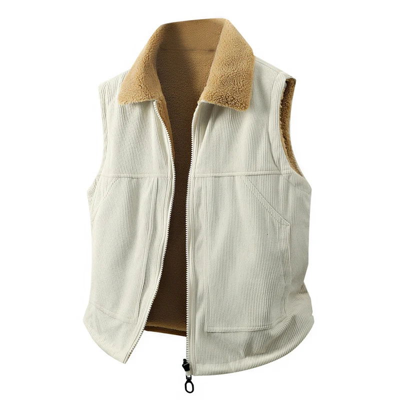 Damen Ärmellose Teddyfleece-Weste mit Stehkragen und durchgehendem Reißverschluss Nord Taschen
