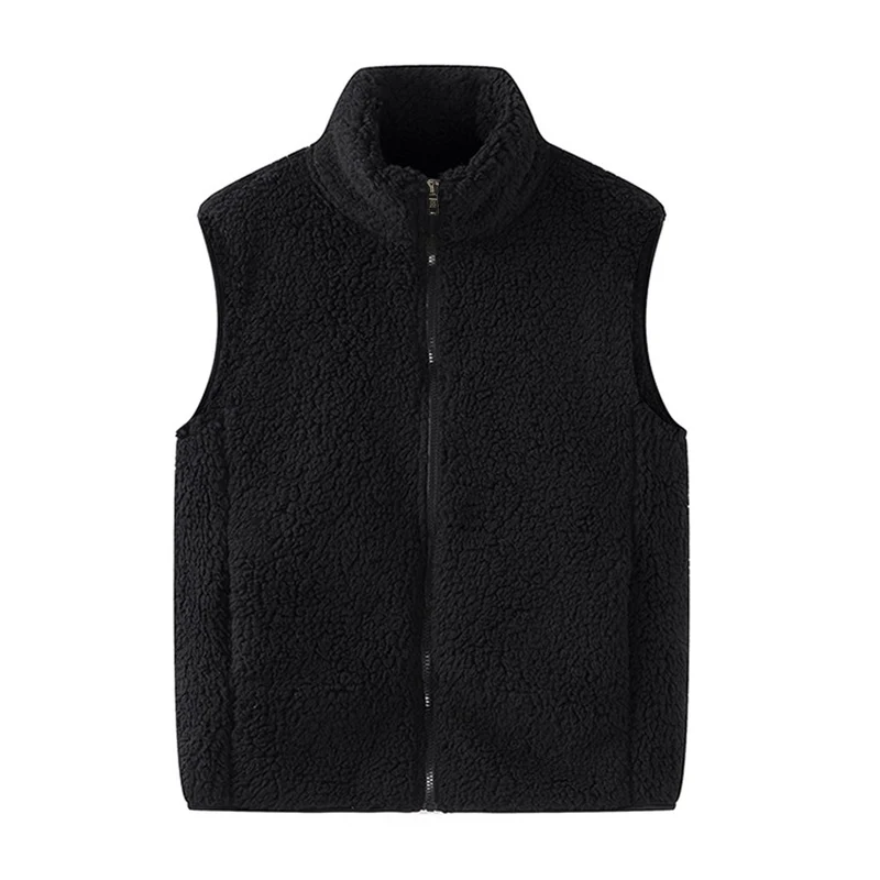 Damen Ärmellose Sherpa-Fleece-Weste mit hohem Stehkragen und Reißverschluss Nord Taschen
