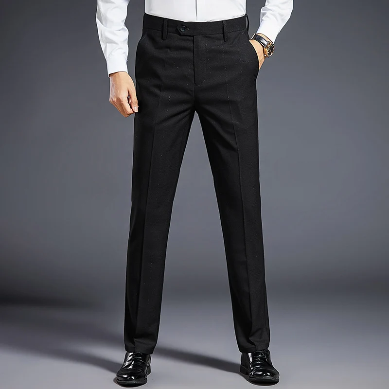 Herren Formelle Anzughose mit Bügelfalte, leichtem Stretch und schmaler Silhouette Nord Taschen