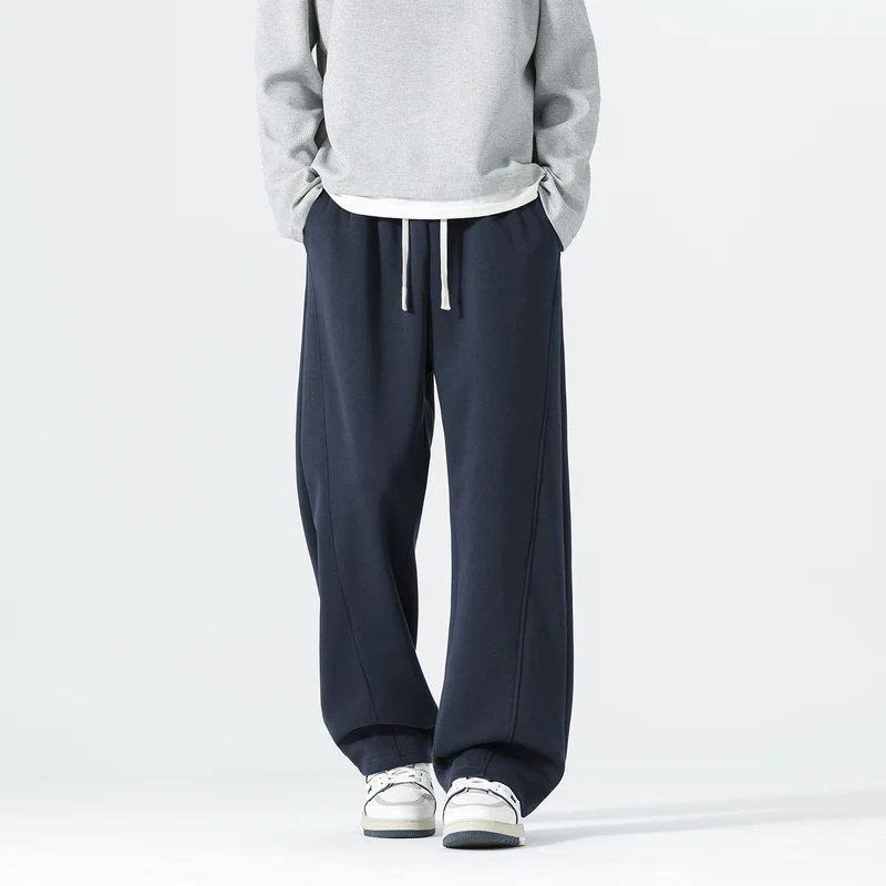 Herren Extraweite Sweatpants im Palazzo‑Look mit Tunnelzugbund und Seitentaschen Nord Taschen