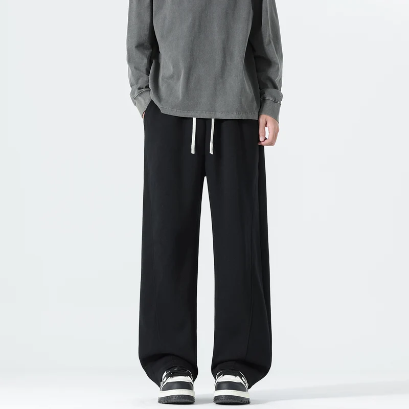 Herren Extraweite Sweatpants im Palazzo‑Look mit Tunnelzugbund und Seitentaschen Nord Taschen