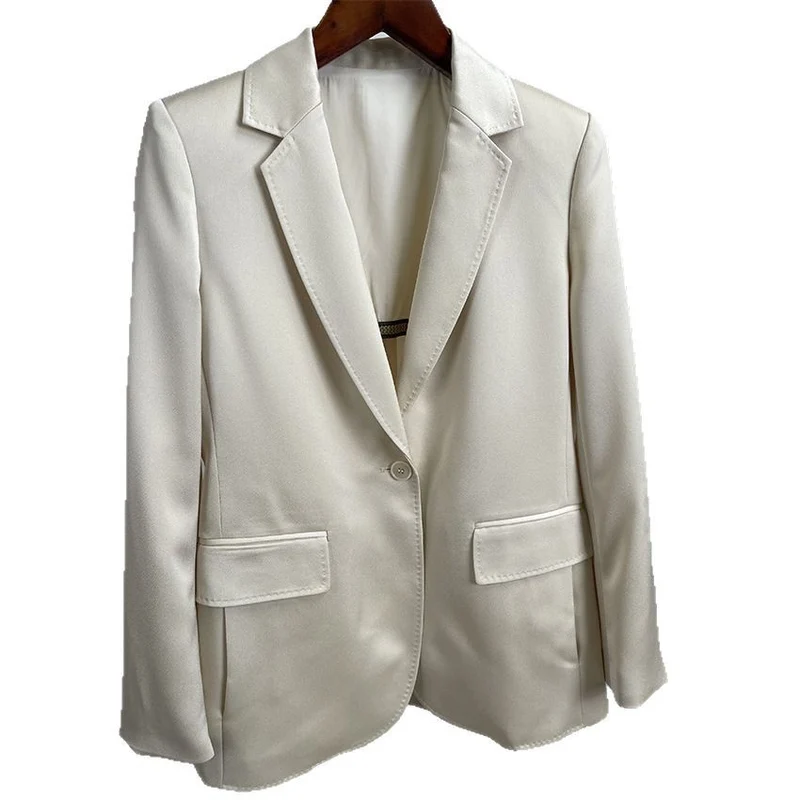 Damen taillierter leichter Ein-Knopf-Blazer mit Pattentaschen Nord Taschen