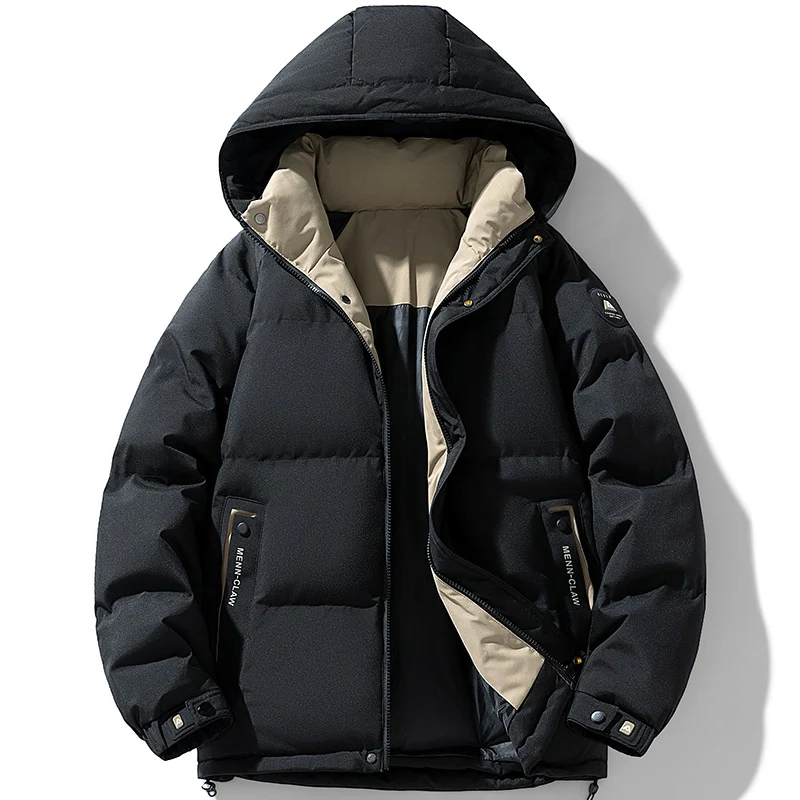 Herren Wattierte Urban-Thermojacke mit gesteppter Optik, hohem Stehkragen und Utility-Taschen Nord Taschen