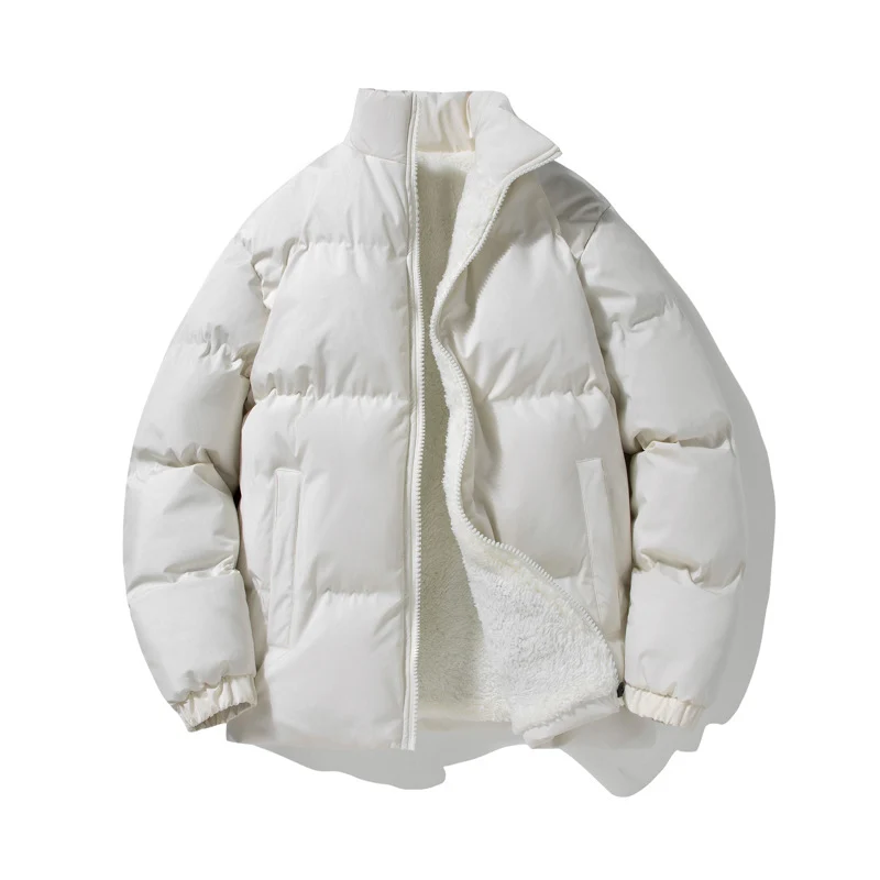Herren Thermo‑Steppjacke mit Sherpa‑Fleece‑Innenfutter, Stehkragen und verdecktem Reißverschluss Nord Taschen
