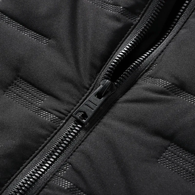 Herren Gefütterte Steppjacke mit Kapuze und geometrischer Steppung Nord Taschen