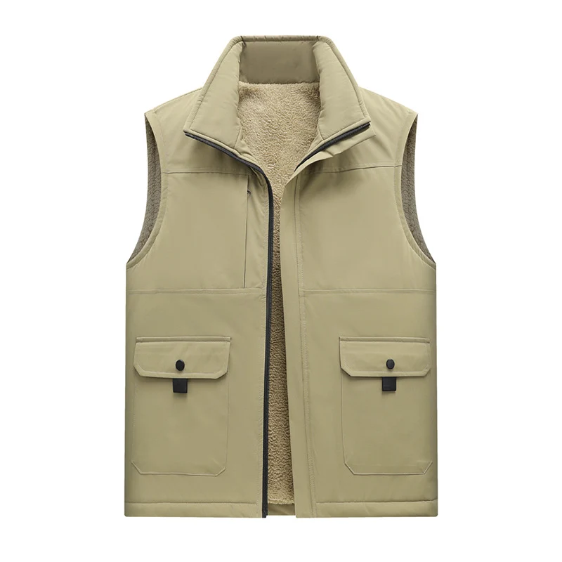 Herren Gefütterte Outdoor‑Utilityweste mit Teddy‑Inlay und Frontklappentaschen Nord Taschen
