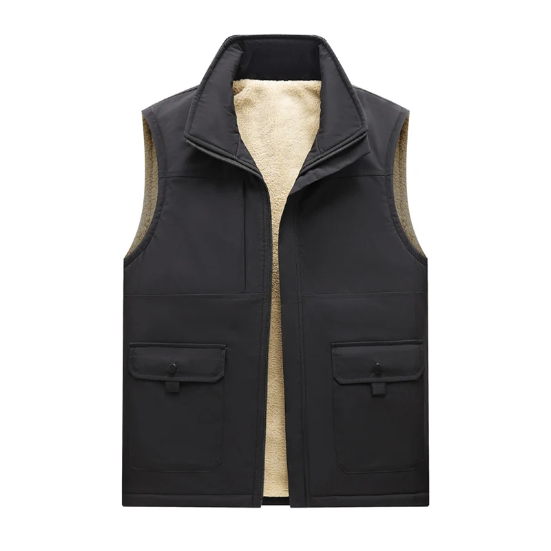 Herren Gefütterte Outdoor‑Utilityweste mit Teddy‑Inlay und Frontklappentaschen Nord Taschen