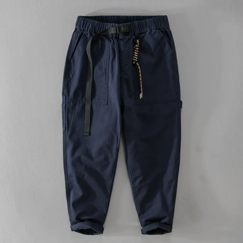 Herren Tapered-Cargohose im Utility-Stil mit gekrempeltem Saum und elastischem Bund Nord Taschen
