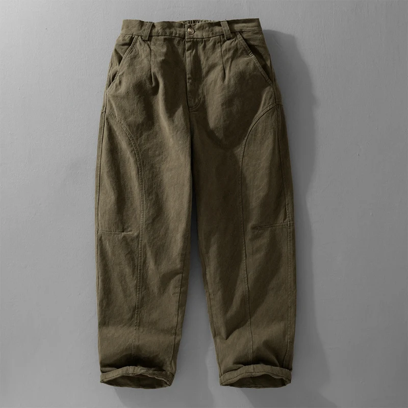 Herren Lockere Cargohose im Utility‑Stil mit verstärkten Kniepaneelen und konischem Bein Nord Taschen
