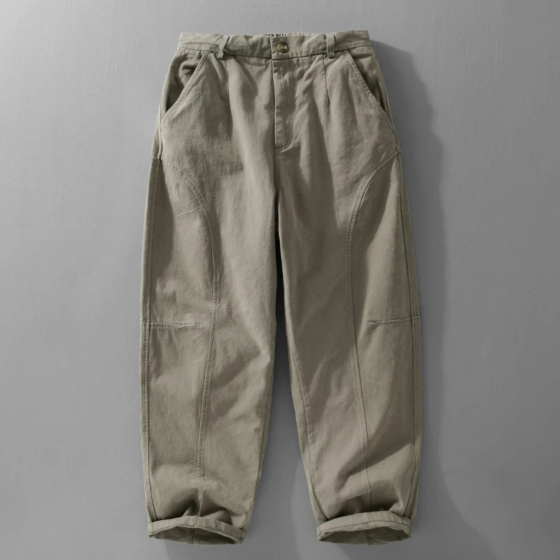 Herren Lockere Cargohose im Utility‑Stil mit verstärkten Kniepaneelen und konischem Bein Nord Taschen