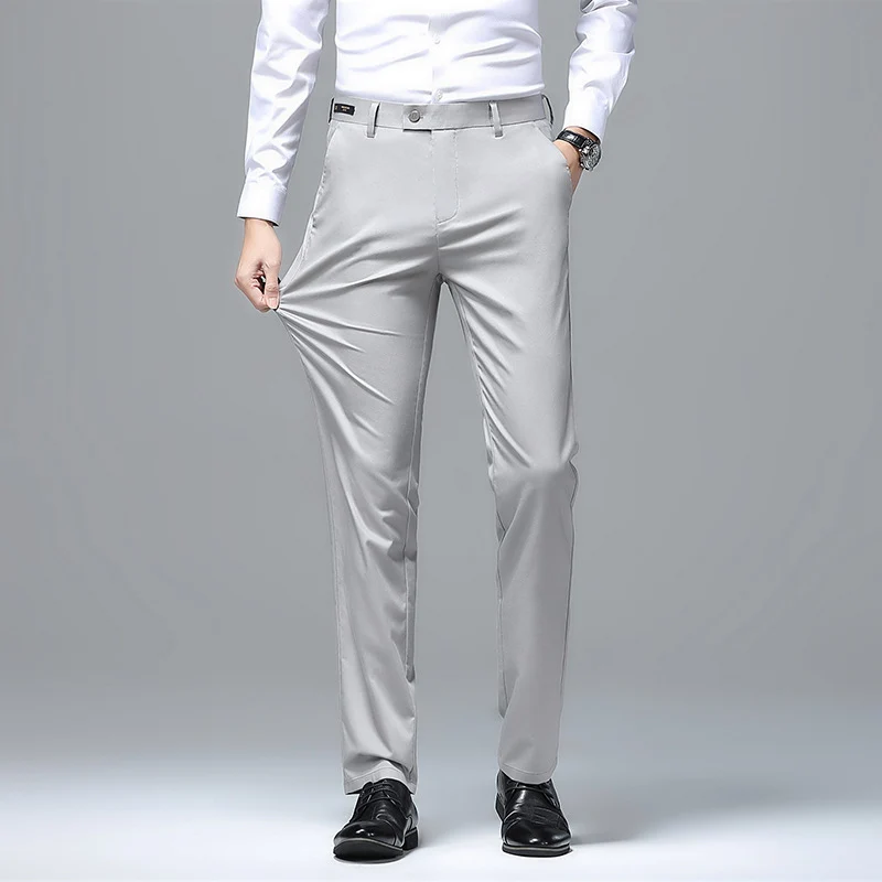 Herren Elegante Business-Chino mit Stretchkomfort und schlankem Bügelsaum Nord Taschen
