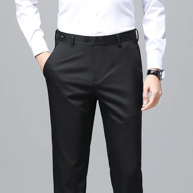 Herren Elegante Business-Chino mit Stretchkomfort und schlankem Bügelsaum Nord Taschen