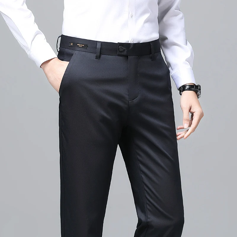 Herren Elegante Business-Chino mit Stretchkomfort und schlankem Bügelsaum Nord Taschen
