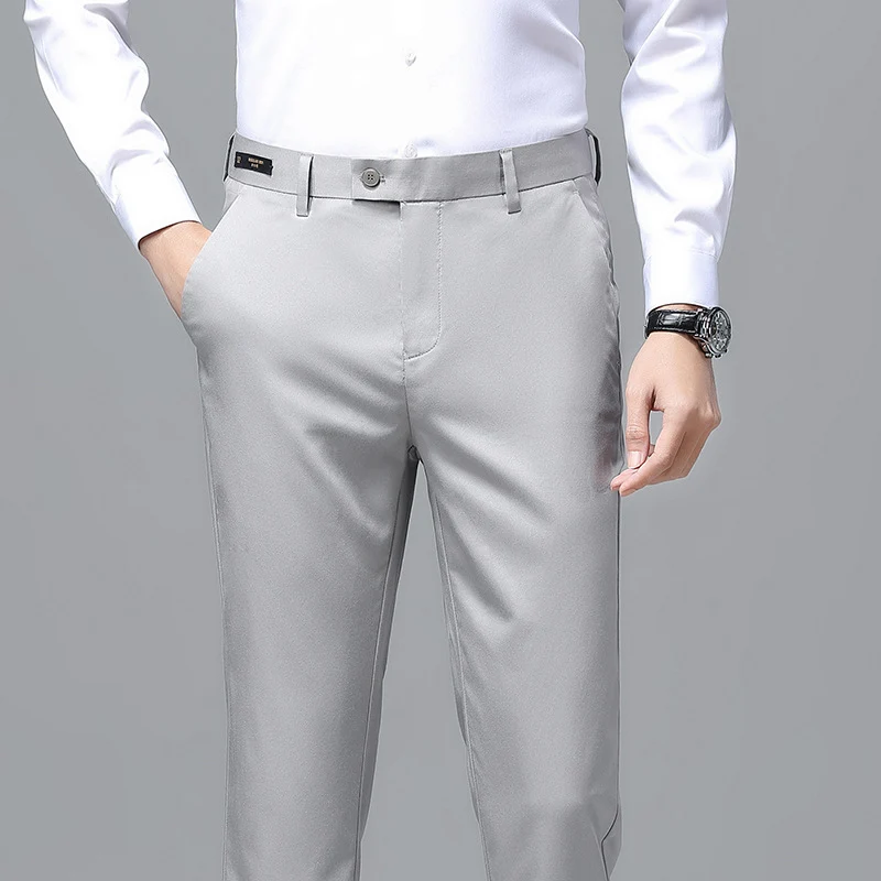 Herren Elegante Business-Chino mit Stretchkomfort und schlankem Bügelsaum Nord Taschen