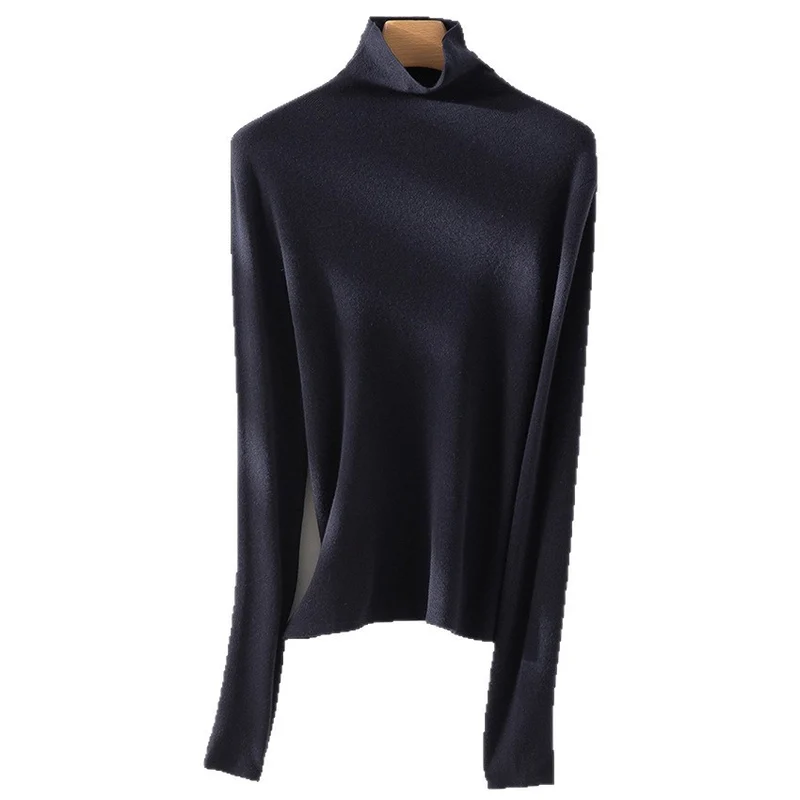 Damen Slim-Fit Feinstrick-Rollkragenpullover mit Stretch Nord Taschen
