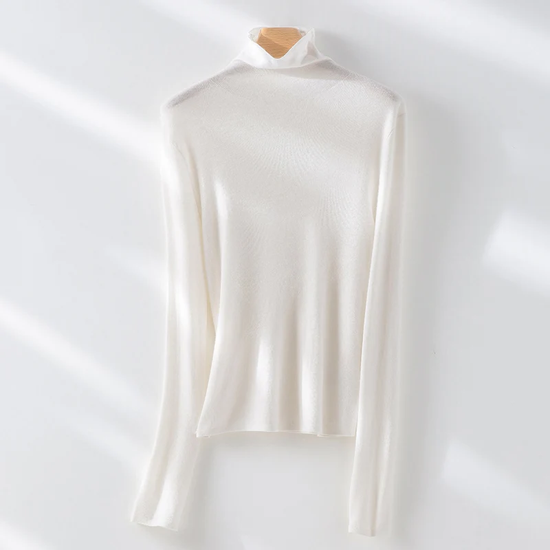 Damen Slim-Fit Feinstrick-Rollkragenpullover mit Stretch Nord Taschen