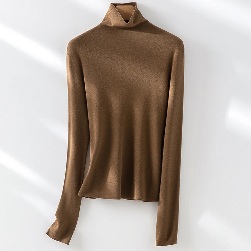 Damen Slim-Fit Feinstrick-Rollkragenpullover mit Stretch Nord Taschen