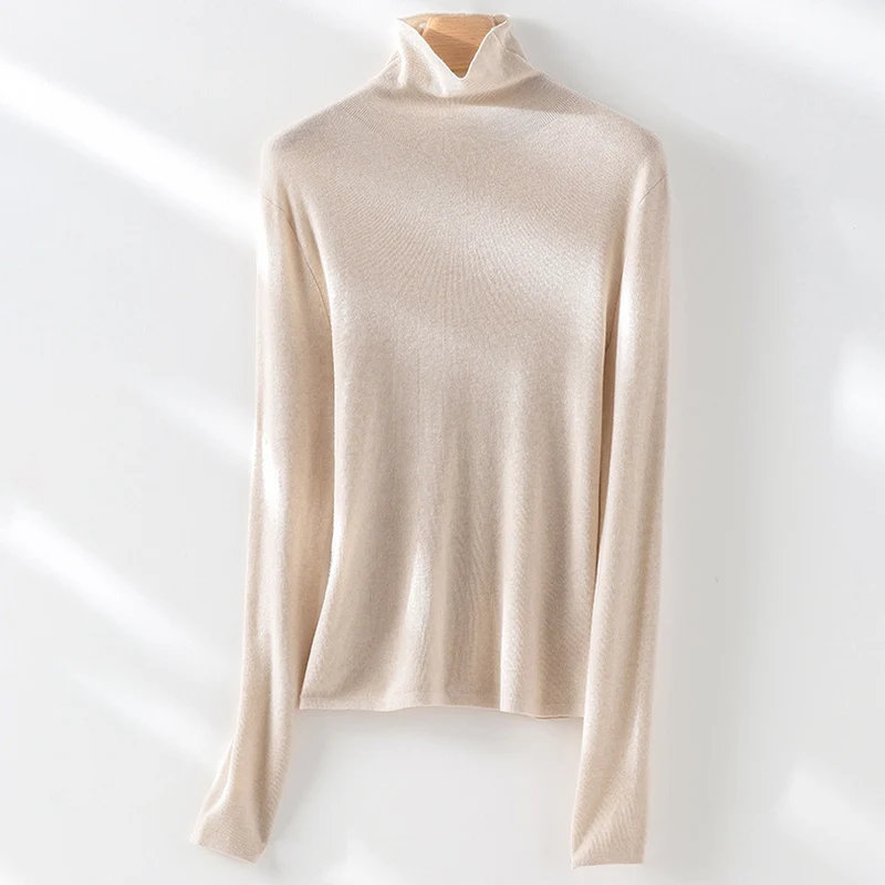 Damen Slim-Fit Feinstrick-Rollkragenpullover mit Stretch Nord Taschen
