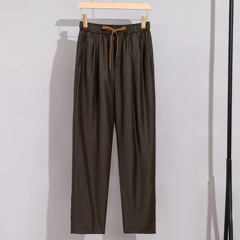 Damen Relaxed-Hose mit elastischem Bund, Tunnelzug und geradem Bein Nord Taschen