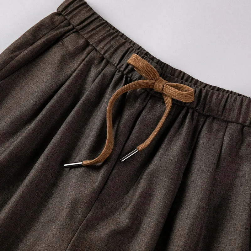 Damen Relaxed-Hose mit elastischem Bund, Tunnelzug und geradem Bein Nord Taschen