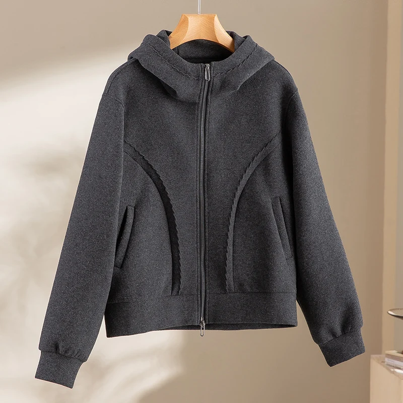 Damen Relaxed-Fleece-Hose mit hoher Taille, Tunnelzug und dekorativer Seitennaht Nord Taschen