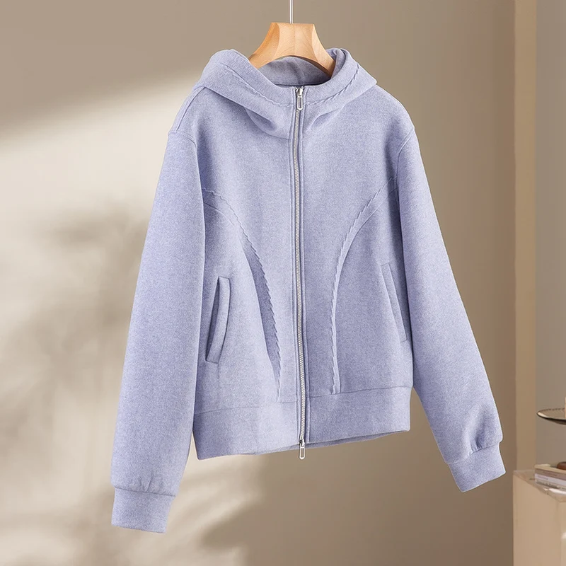 Damen Relaxed-Fleece-Hose mit hoher Taille, Tunnelzug und dekorativer Seitennaht Nord Taschen