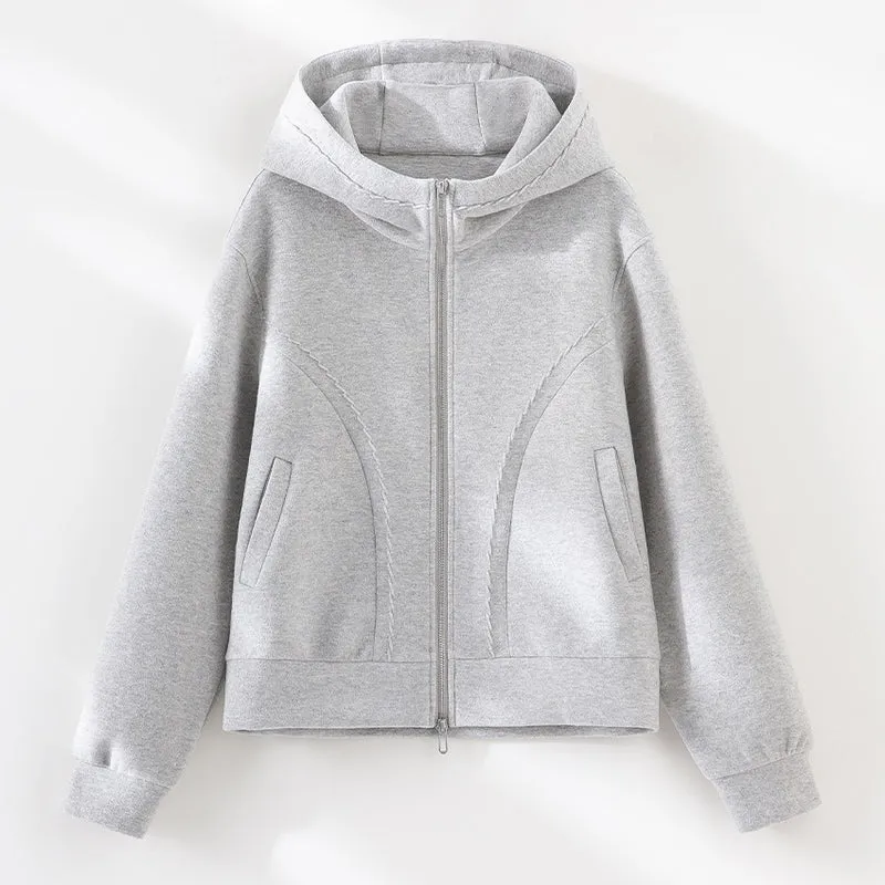 Damen Relaxed-Fleece-Hose mit hoher Taille, Tunnelzug und dekorativer Seitennaht Nord Taschen