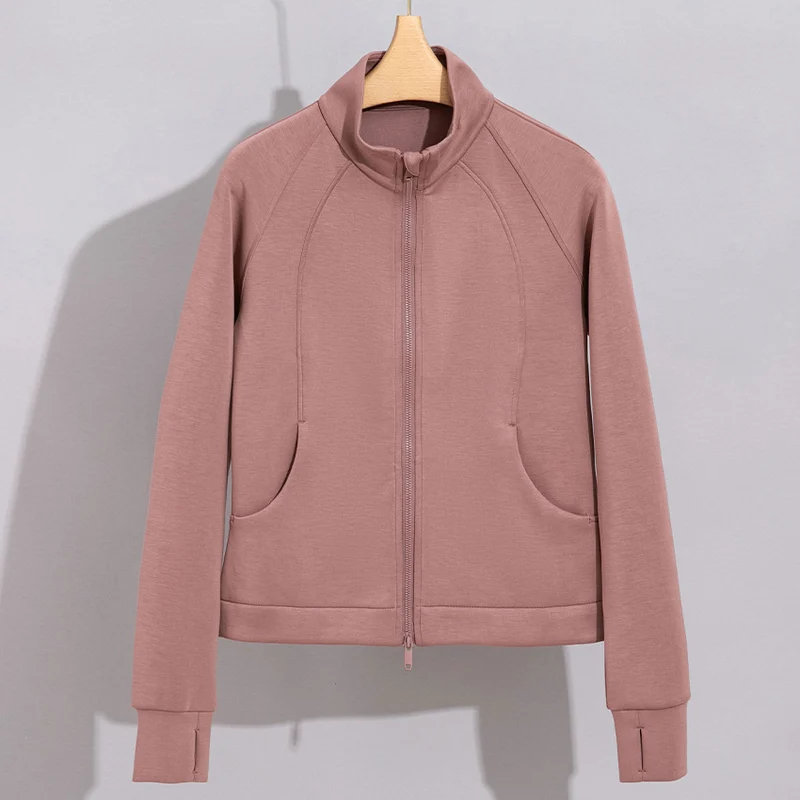 Damen Performance-Trainingsjacke mit Stehkragen und Daumenloch Nord Taschen