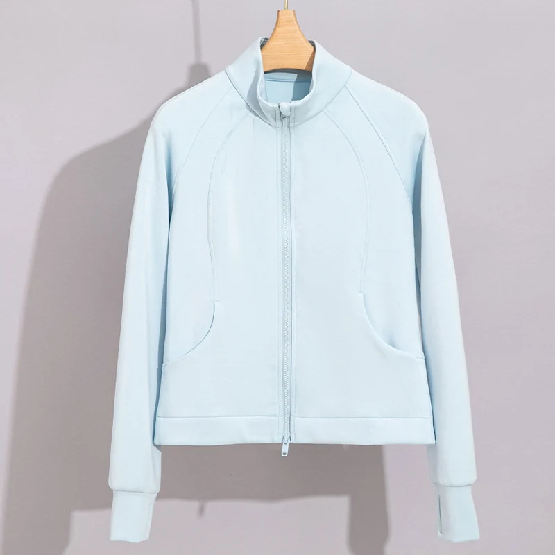 Damen Performance-Trainingsjacke mit Stehkragen und Daumenloch Nord Taschen