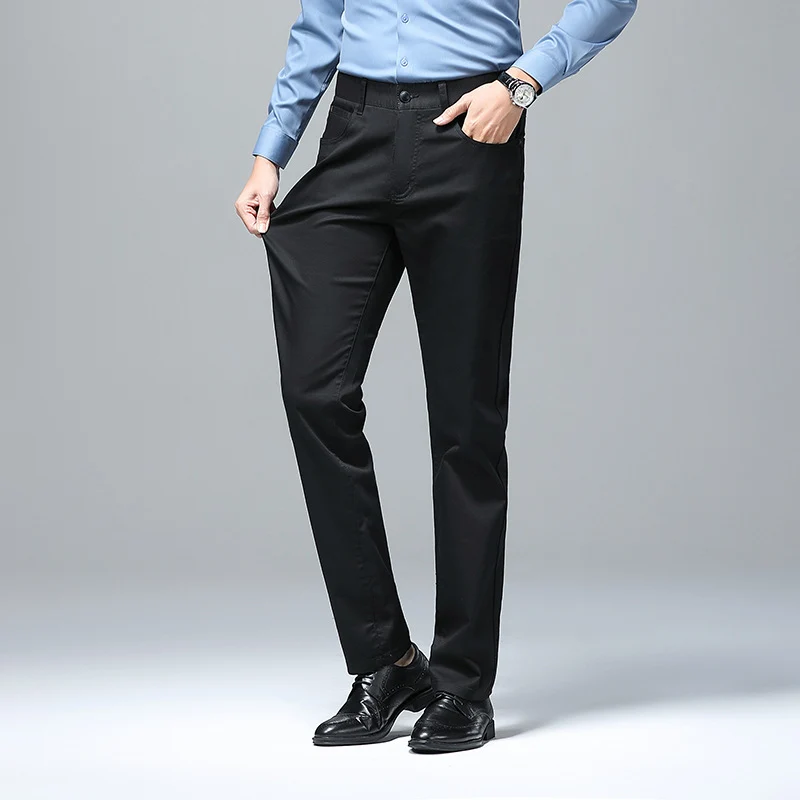 Herren Stretch-Chinohose mit geradem Schnitt und Bügelfalte Nord Taschen