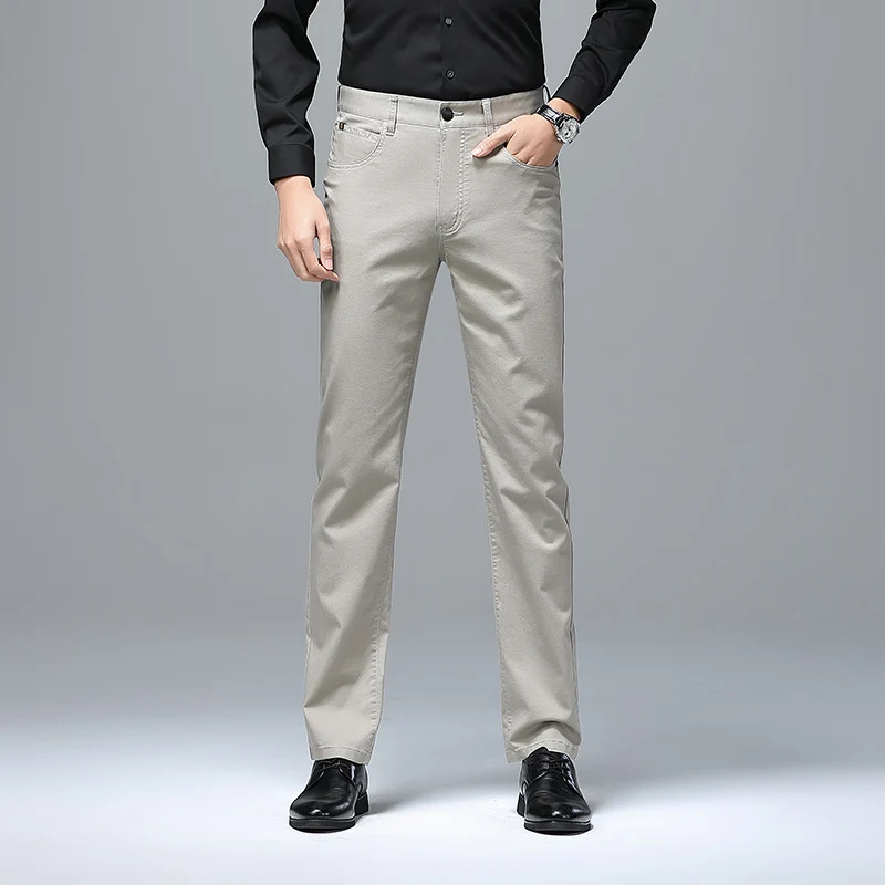 Herren Stretch-Chinohose mit geradem Schnitt und Bügelfalte Nord Taschen