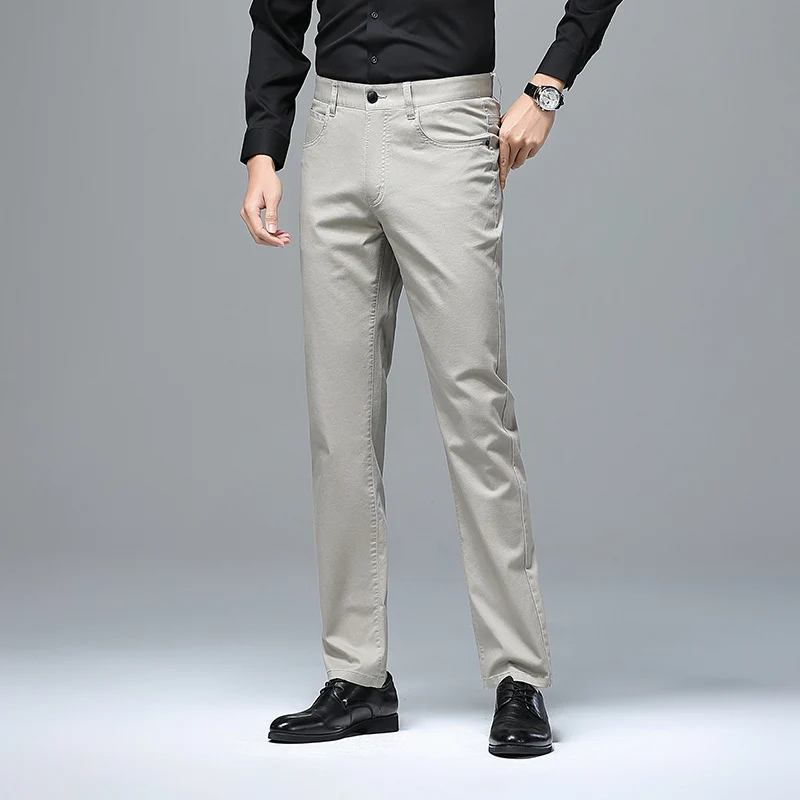 Herren Stretch-Chinohose mit geradem Schnitt und Bügelfalte Nord Taschen