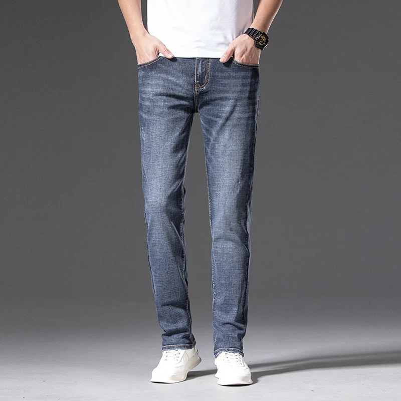 Herren Slim‑Straight Stretchjeans mit leichter Used‑Optik Nord Taschen